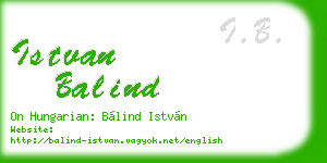 istvan balind business card